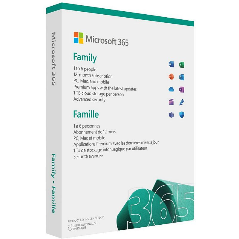 Microsoft Modèle du produit : logiciel de bureautique 365 famille