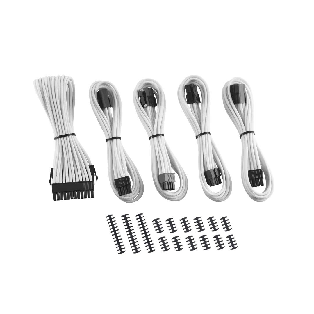 CableMod Kit câbles tressés (White) CM-CAB-CKIT-N88KW-R