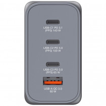 VERBATIM Chargeur secteur  GNC 1x port USB-A + 3x ports USB-C 240W (Noir)