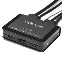 STARTECH KVM Switch 2 ports DisplayPort 4K 60Hz avec Hub 2 ports USB 2.0