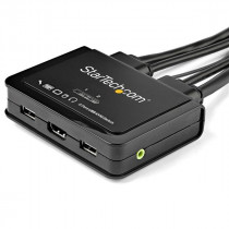 STARTECH KVM Switch 2 ports HDMI 4K 60Hz avec Hub 2 ports USB 2.0