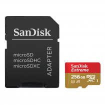 sandisk SanDisk Extreme microSDXC UHS-I U3 256 Go + Adaptateur SD