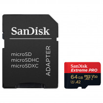 sandisk Extreme Pro microSDXC 64GB+SD 200MB/s
