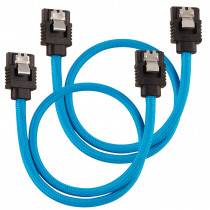 CORSAIR Câbles SATA gainés 30 cm (coloris bleu)
