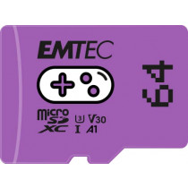 EMTEC Carte mémoire microSDXC Gaming 64 Go Violet UHS-I U3 V30 A1
