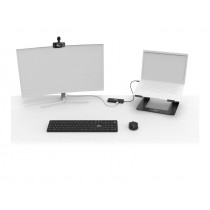 PORT DESIGN Pack 5 en 1 sans fil (Clavier & Souris Bluetooth/Webcam/Station d'accueil/Support) Port Design Home Office (Noir)