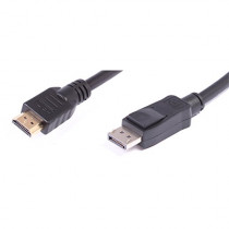 UNIFORMATIC - CORDON HDMI DISPLAY PORT MALE - MALE 5 METRES. Ce cordon permet de raccorder un ordinateur équipé dun port HDMI à un écran ou un vidéo projecteur équipé dune entrée DisplayPort et inversement.