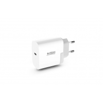 URBAN FACTORY Chargeur secteur USB-C 30W + câble Lightning ->USB-C 1m blanc