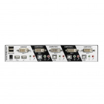 Lindy 4 Port DVI-I Single Link USB 2.0 and Audio KVM Switch Pro