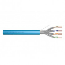 DIGITUS CAT 6A U-FTP installation cable 500 MHz Eca EN 50575 AWG 23/1 100 m paper box simplex color blue