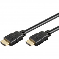 Goobay Goobay High Speed HDMI 2.0 Cable with Ethernet (1 m) - Cable HDMI 2.0 Ethernet mâle/mâle compatible 3D et 4K@60 Hz. High-resolution signal transmission with up to 4K Ultra HD at 60 Hz (2160p) and 18 Gbit/s transfer rate. Gold-plated connecto