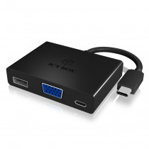 ICY BOX ICY BOX IB-DK4032-CPD - Sation d'accueil pour multi-adaptateur USB  Type C - VGA + USB 3.0