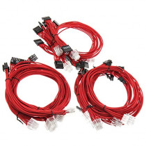 Super Flower Sleeve Cable Kit - rouge