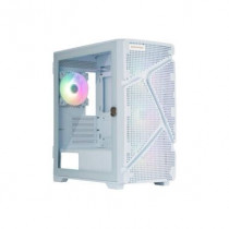 Enermax Boîtier PC Gaming Enermax MarbleShell (MS31) Blanc, châssis ATX RGB adressable, façade en mesh,Panneau latéral en verre trempé