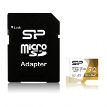 SILICON POWER SILICON POWER memory card Superior Pro Micro SDXC 512Go UHS-I U3 V30 +adapter