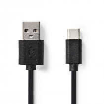 Nedis Câble USB 2.0 Type-C Mâle - A Mâle 0,1 m Noir