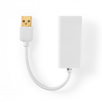 Nedis Adaptateur USB 2.0 USB-A Mâle - RJ45 Femelle 10/100 Mbit 0,2 m Blanc