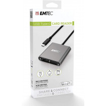 EMTEC Lecteur de Cartes  T610C USB 3.0 Type C