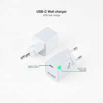 TooQ Technology Chargeur secteur TooQ 1 port USB-C 20W (Blanc)