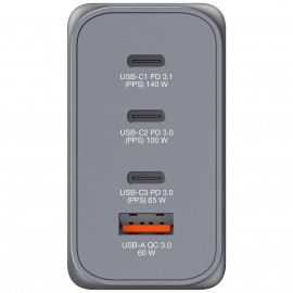 VERBATIM Chargeur secteur GNC 1x port USB-A + 3x ports USB-C 240W