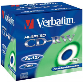VERBATIM CD-RW 700 Mo certifié 12x (pack de 10, boitier standard)