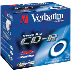 VERBATIM CD-R 700 Mo certifié 52x (pack de 10, boitier standard)