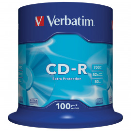 VERBATIM CD-R 700 Mo certifié 52x (pack de 100, spindle)