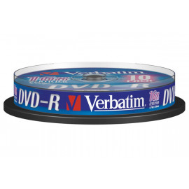 VERBATIM DVD-R 4.7 Go certifié 16x (pack de 10, spindle)