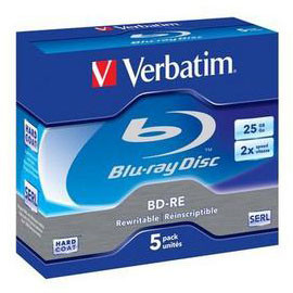 VERBATIM BD-RE 25 Go certifié 2x (pack de 5, boitier standard)