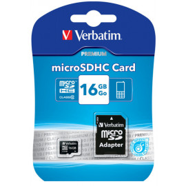 VERBATIM microSDHC 16 GB Class 10