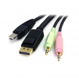 STARTECH Câble de commutateur KVM DisplayPort USB 4 en 1