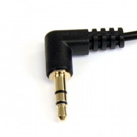 STARTECH Câble audio stéréo Mini-Jack 3,5mm slim à angle droit
