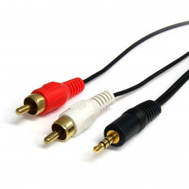 STARTECH Câble audio stéréo Jack 3.5 mm vers 2 x RCA (Mâle/Mâle) - 1 m