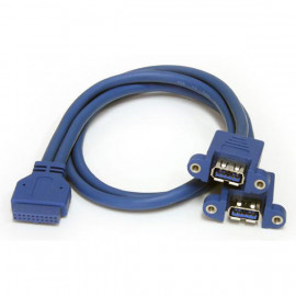 STARTECH Câble USB 3.0 2 ports monté sur panneau