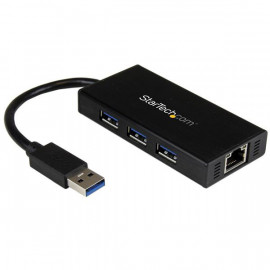 STARTECH Hub USB 3.0 portable à 3 ports avec Gigabit Ethernet