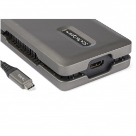 STARTECH Adaptateur multiport USB-C vers HDMI 4K 60 Hz, Hub USB 2 ports, SD/microSD et Power Delivery 100W