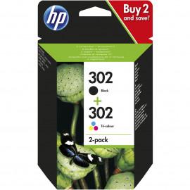 HP 302 - pack de 2 - noir,couleur