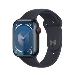 APPLE Watch Series 9 GPS + Cellular Aluminium Minuit Bracelet Sport Band S/M 45 mm
