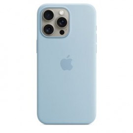 APPLE Coque en silicone avec MagSafe pour iPhone 15 Pro Max- Bleu clair