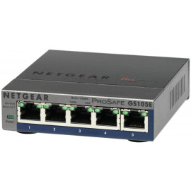 NETGEAR Switch ethernet  GS105E Metal 5 Ports Gbps +Interface web