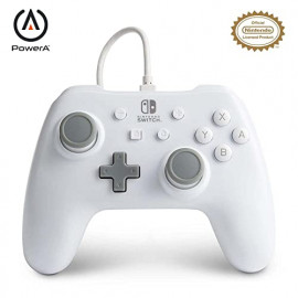 PowerA Manette de jeu filaire  pour Nintendo Switch (Blanc)