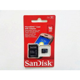 sandisk MICRO SDHC 16GB Card+SD Adapt