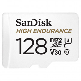 sandisk High Endurance microSDXC UHS-I U3 V30 128 Go + Adaptateur SD