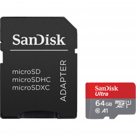 sandisk SanDisk Ultra microSD UHS-I U1 64 Go + Adaptateur SD (SDSQUA4-064G-GN6IA)