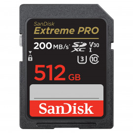sandisk Extreme PRO 512GB SDXC 200MB/s UHS-I C10