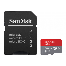 sandisk Ultra PLUS microSDXC 64GB + SD Adapter 150MB/s  A1 Class 10 UHS-I