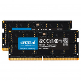 CRUCIAL Kit de 2 barrettes de mémoire crucial 32 Go (2 x 16 Go) SO DDR5