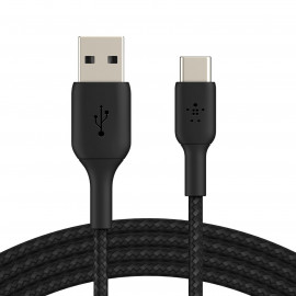 BELKIN Câble tressé USB-A USB-C 1m noir