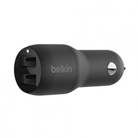 BELKIN Boost Charge Chargeur de voiture 2 ports USB-A (24 W) sur prise allume-cigare (Noir)