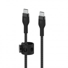 BELKIN Boost Charge Pro Flex Câble silicone tressé USB-C vers USB-C (Noir)